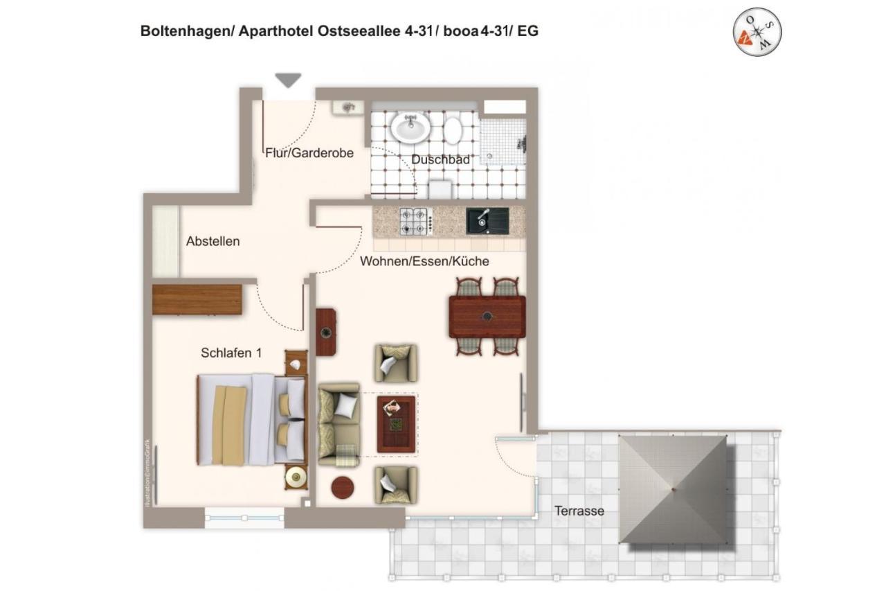 Aparthotel Ostseeallee Aparthotel Ostseeallee 4-31 Boltenhagen  Zewnętrze zdjęcie